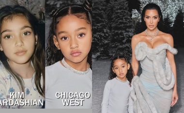 Kim Kardashian ndan një fotografi ku duket pothuajse identike me vajzën e saj Chicago, e quan binjake