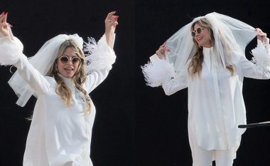 Heidi Klum vesh një vello martese dhe një veshje të bardhë, në setin e Los Angeles të “German’s Next Top Model”