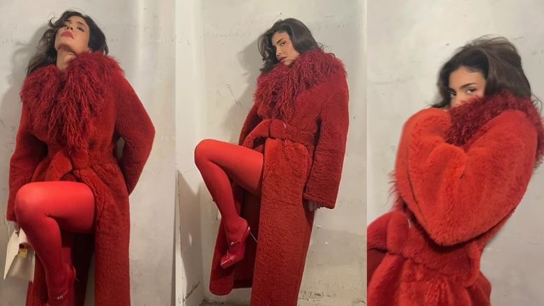 Kylie Jenner mahnit e tëra në të kuqe, teksa mbyll Javën e Modës në Paris