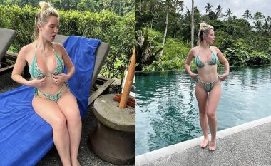 Helen Flanagan tregon figurën e saj joshëse në bikini të gjelbra, teksa pozon në pushimet në Bali