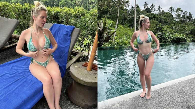 Helen Flanagan tregon figurën e saj joshëse në bikini të gjelbra, teksa pozon në pushimet në Bali