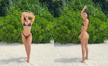 Millie Bobby Brown tregon figurën e saj të pabesueshme me bikini, gjatë pushimeve
