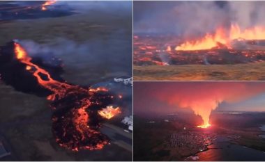 Pamje të tjera të vullkanit në Islandë, aty ku llava e shpërndarë “gëlltiti” edhe disa shtëpi