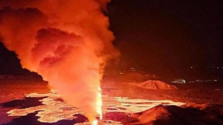 Shpërthen sërish vullkani në Islandë, duke nxjerrë llavë dhe tym