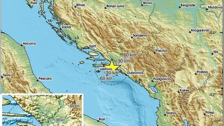Një tërmet godet Kroacinë, dridhjet e tokës u ndjenë edhe në Bosnje e Hercegovinë