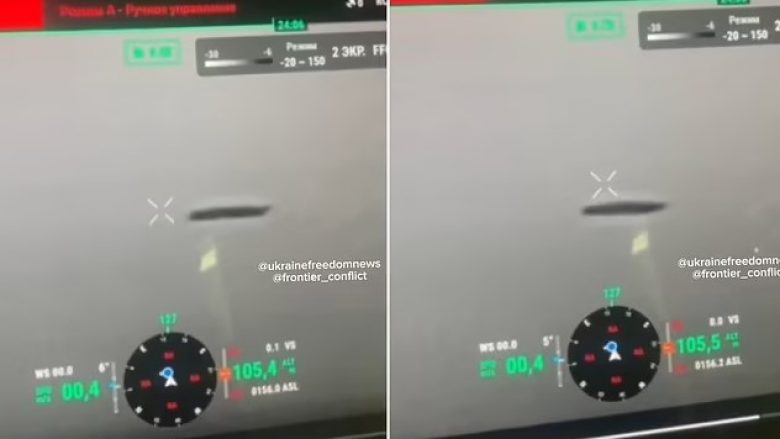 Po vëzhgonin terrenin, droni i ushtrisë ukrainase filmon një objekt misterioz në qiell – ngjante me pjatën fluturuese të UFO-ve