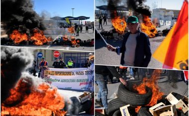 Fermerët bllokojnë rrugët e qyteteve spanjolle, mbi 1 mijë traktorë nisen drejt Barcelonës
