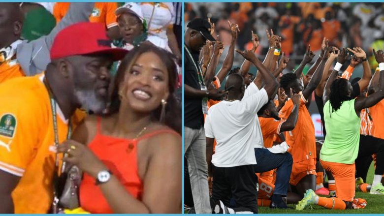 Pas fitores me penallti të Bregut të Fildishtë u pa një burrë që doli të jetë i martuar duke ngacmuar një tifoze  – ai kërkoi falje pasi pamjet u bën virale
