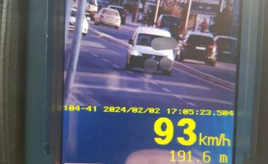 ​Ngasësi gjobitet 500 euro për tejkalim të shpejtësisë në rrugën Mitrovicë-Prishtinë