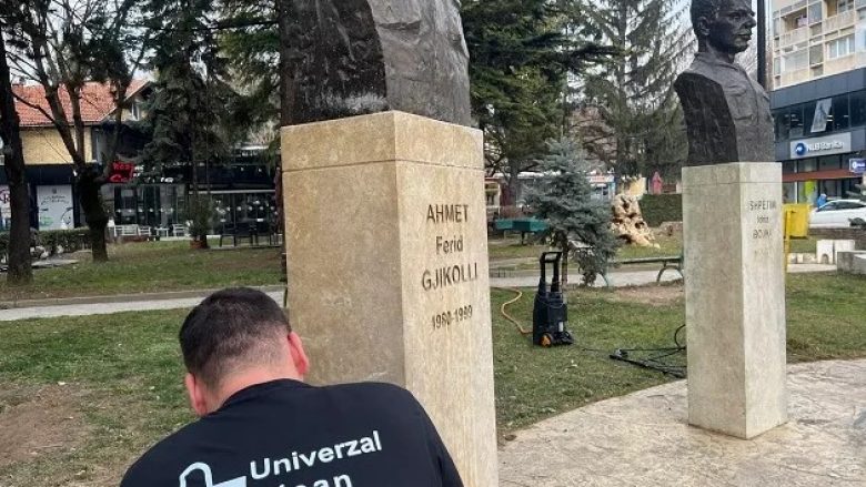 Në prag të 17 shkurtit, pastrohen me vet-iniciativë bustet e katër dëshmorëve të Pejës