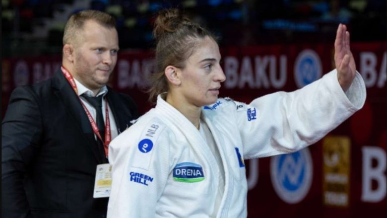 Nora Gjakova merr medaljen e argjendtë në Grand Slamin e Bakut, nuk paraqitet në finale shkaku i lëndimit