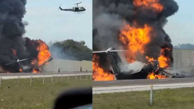 Aeroplani i vogël përplaset me një veturë në një autostradë në Florida, të paktën dy të vdekur