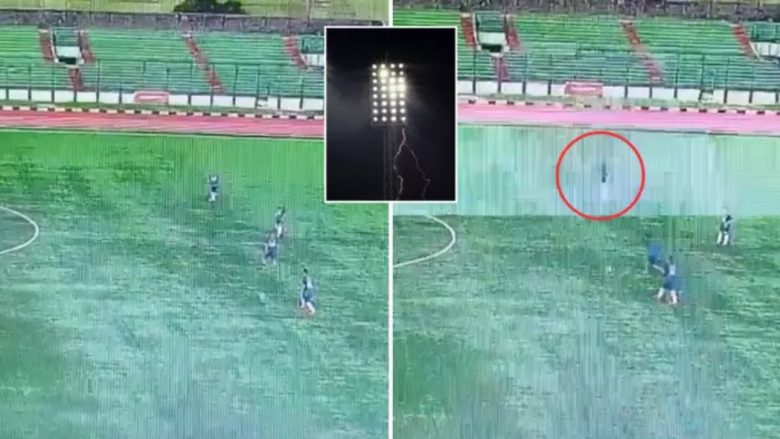 Skena të tmerrshme në Indonezi: Një lojtar u godit nga rrufeja në mes të ndeshjes