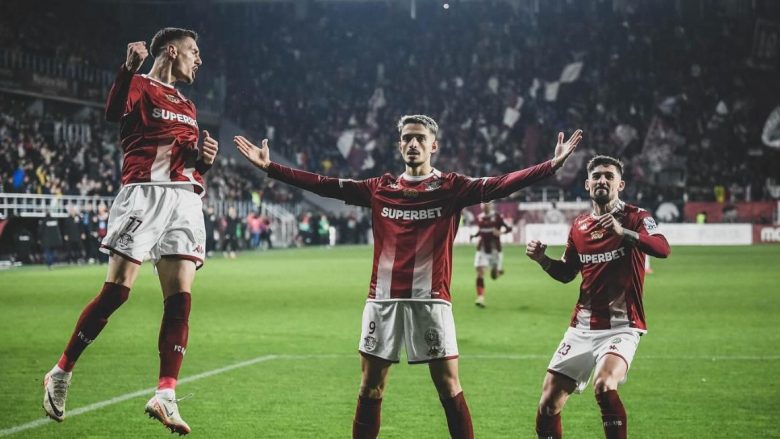 Dyshja shqiptare Ermal Krasniqi dhe Albion Rrahmani me golat e tyre i dhurojnë fitoren Rapidit
