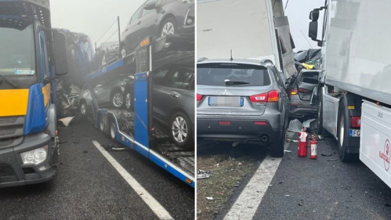 Aksident zinxhiror në një autostradë të Italisë, raportohet për dy të vdekur dhe disa të lënduar