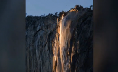 Ujëvara e Kalifornisë shndërrohet në ujëvarë nga e cila rrjedh “zjarr” gjatë një fenomeni të rrallë