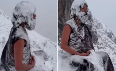 Publikohen pamjet e një burri duke medituar në Himalaje – të gjithë po e shohin me mosbesim dhe po pyesin nëse është montazh?!