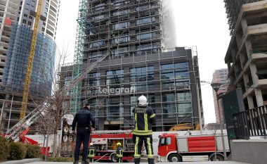Zjarri në një objekt në ndërtim në Prishtinë, Gashi dhe Fushtica: Ishin disa vatra të zjarrit në izolimin e ndërtesës, shkaqet ende nuk dihen