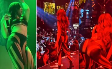 Me lëvizje provokuese para fansave, Melinda Ademi rrëmben vëmendjen në një nga koncertet në Shqipëri