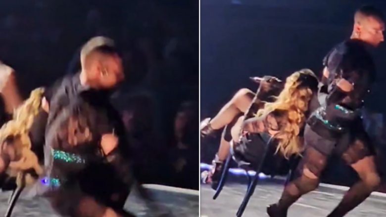 Madonna u rrëzua gjatë koncertit dhe shau sepse harroi tekstin e këngës