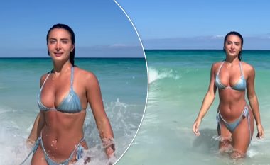 Alba Vukaj vjen me një video nga ishujt Karaibe, vë në pah format trupore