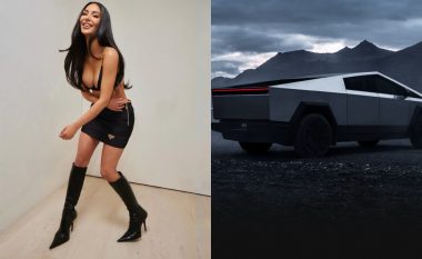 Kim Kardashian bëhet me Cybertruck, i çon fëmijët në shkollë me veturëne re të Teslas