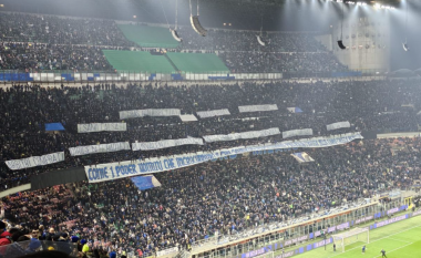 "Trofe të vjedhur, gjyqtarë të paguar, drejtorë të dënuar..." - tifozët e Interit godasin Juventusin me transparent