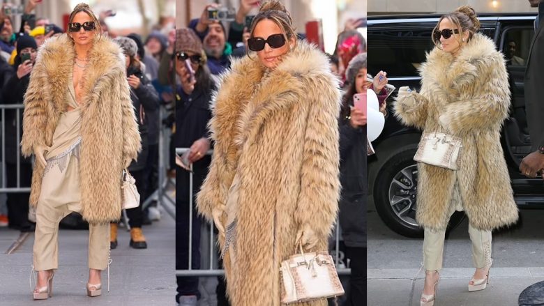 Jennifer Lopez shfaqet me një çantë të rrallë Hermes, me vlerë marramendëse prej 150 mijë dollarësh