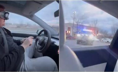 Shoferi ‘i çmendur’ që mbante Apple Vision heq duart nga timoni teksa po voziste në autostradë – derisa ndalohet nga policia