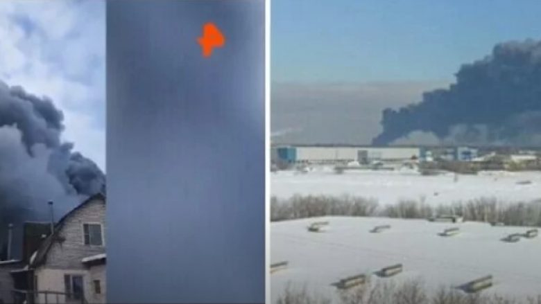 Shpërthim i fuqishëm në Moskë, një depo përfshihet nga zjarri – tym i zi ngritet në qiell