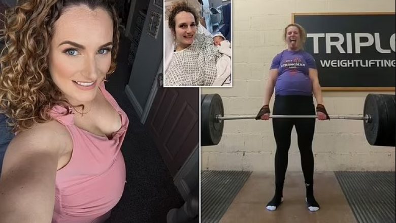 Ngriti 200 kilogramë dy ditë para se të sillte në jetë vajzën, peshëngritësja britanike thotë se ndihet shumë e shëndetshme