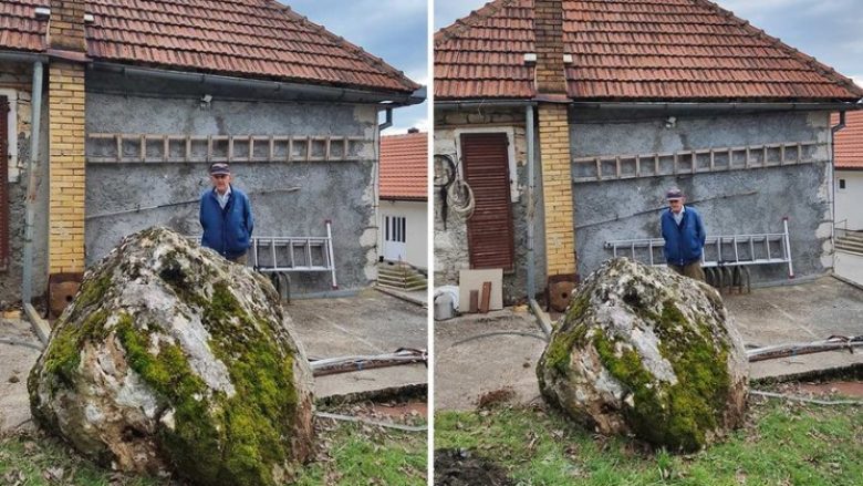 Nga tërmeti i fuqishëm që goditi sot përgjatë kufirit Mali i Zi-BeH, një guri gjigant u rrokullis – për pak sa nuk përfundoi mbi një shtëpi në Gackë