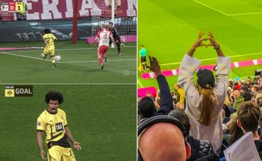 Dhëndri i Kosovës shënon kundër Bayernit, Loredana e përshëndet me zemër nga tribunat