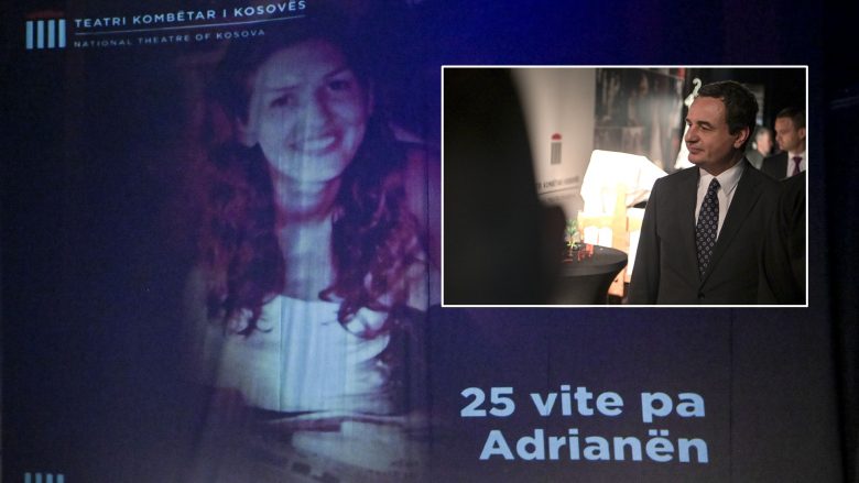 Në 25 vjetorin e vrasjes së aktores Adriana Abdullahu, Kurti: Magjia e Adrianës jeton mes nesh