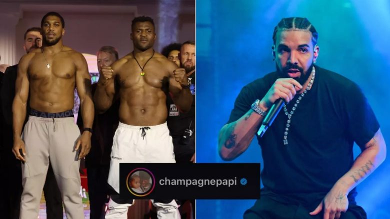 Drake ka vënë një bast masiv për duelin Joshua – Ngannou, fansat kanë frikë se ‘mallkimi’ i tij do godasë përsëri