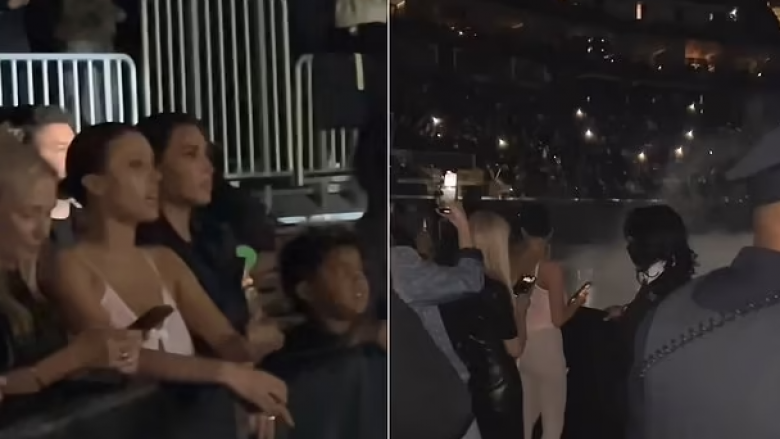 E pazakontë: Kim Kardashian shfaqet krah gruas së Kanye West në koncert të tij