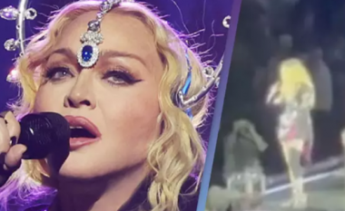 Nuk ishte në dijeni – Madonna padashje i kërkon një fansi në karrige me rrota që të ngrihet në këmbë