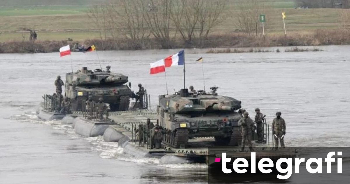 NATO troops crossed Poland's Vistula River in 