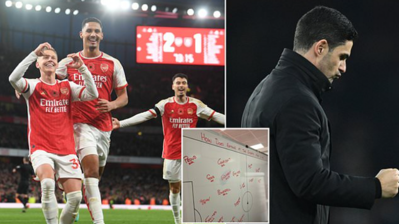 Brenda zhveshtores, tifozi publikon foton nga mbishkrimet e yjeve të Arsenalit se si ndihen kur luajnë në Emirates