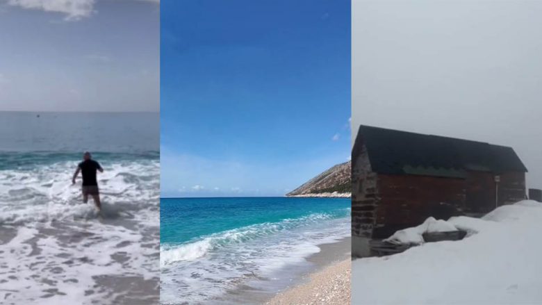 Shqipëria e magjishme, në të njëjtën ditë plazh në jug e borë në veri