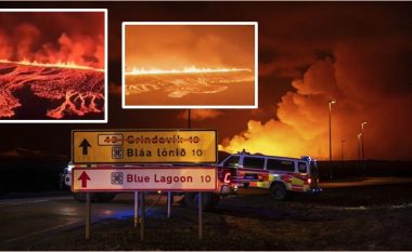 Shpërthimi i vullkanit në Islandë, lava arrin “barrierat mbrojtëse” afër qytetit Grindavik