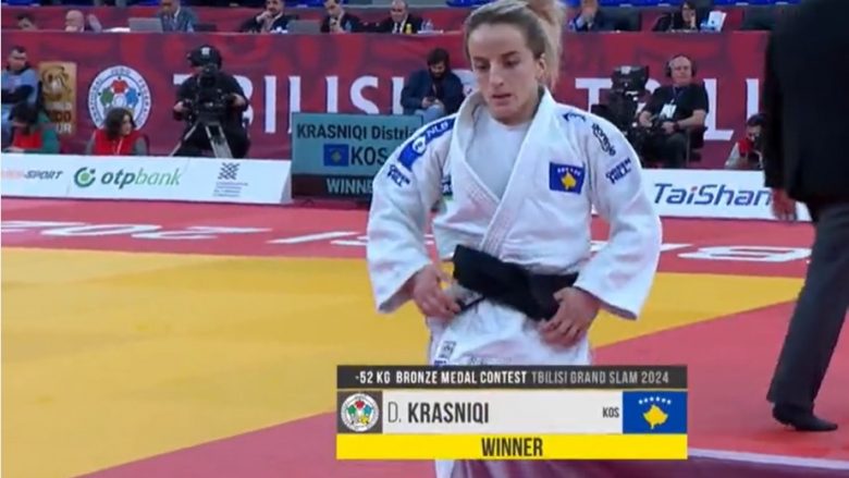 Distria Krasniqi fiton medalje të bronztë në Grand Slamin e Tbilisit