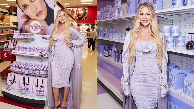 Khloe Kardashian tallet dhe kritikohet nga ndjekësit, pasi kishte veshur një fustan elegant dhe taka në një dyqan