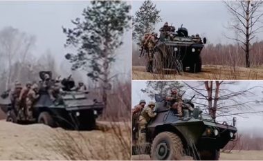 Pamje për herë të parë: Ukrainasit duke përdorur automjetin e blinduar M1117 të furnizuar nga SHBA