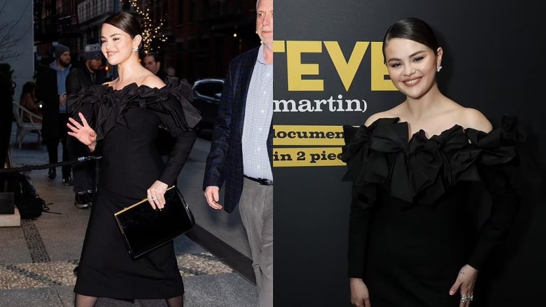 Selena Gomez shkëlqen me një fustan elegant, teksa mbështet Steve Martin në premierën e dokumentarit të tij të ri