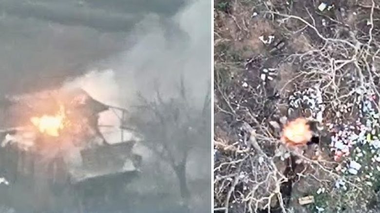 Pamje nga beteja e ashpër për Novomykhailivkan, ukrainasit arrijnë të shkatërrojnë tanket e autoblindat ruse
