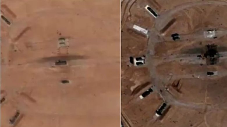 Imazhet satelitore që pretendojnë se shfaqin pasojat e sulmit izraelit mbi bazën iraniane – është goditur sistemi raketor