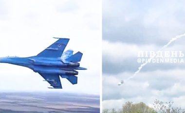 Piloti ukrainas i MiG-29 rrëzonin dronin spiun rus – pamje nga toka dhe kabina e fluturakes