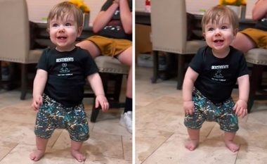 Mbi 33 milionë shikime – vogëlushi filloi të kërcente menjëherë pasi bëri hapat e para në jetë
