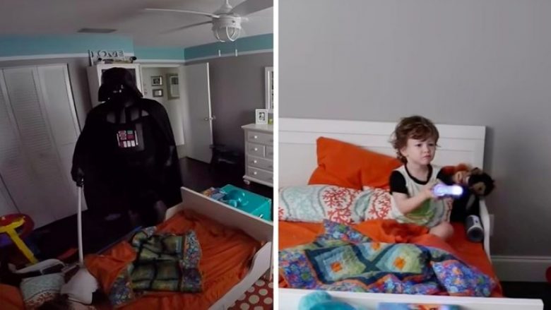 Babai zgjoi djalin dyvjeçar, reagimi i tij kënaqi miliona njerëz